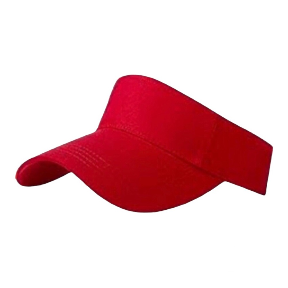 NEW BLANK Adjustable Sports Sun Visor in “Red”